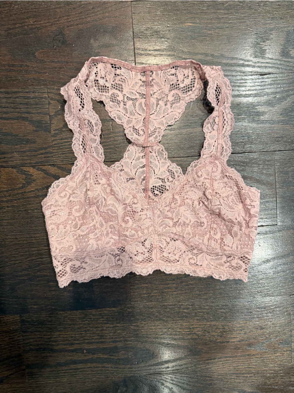 Express Blush Lace Racerback Bralette NEW. Tags removed